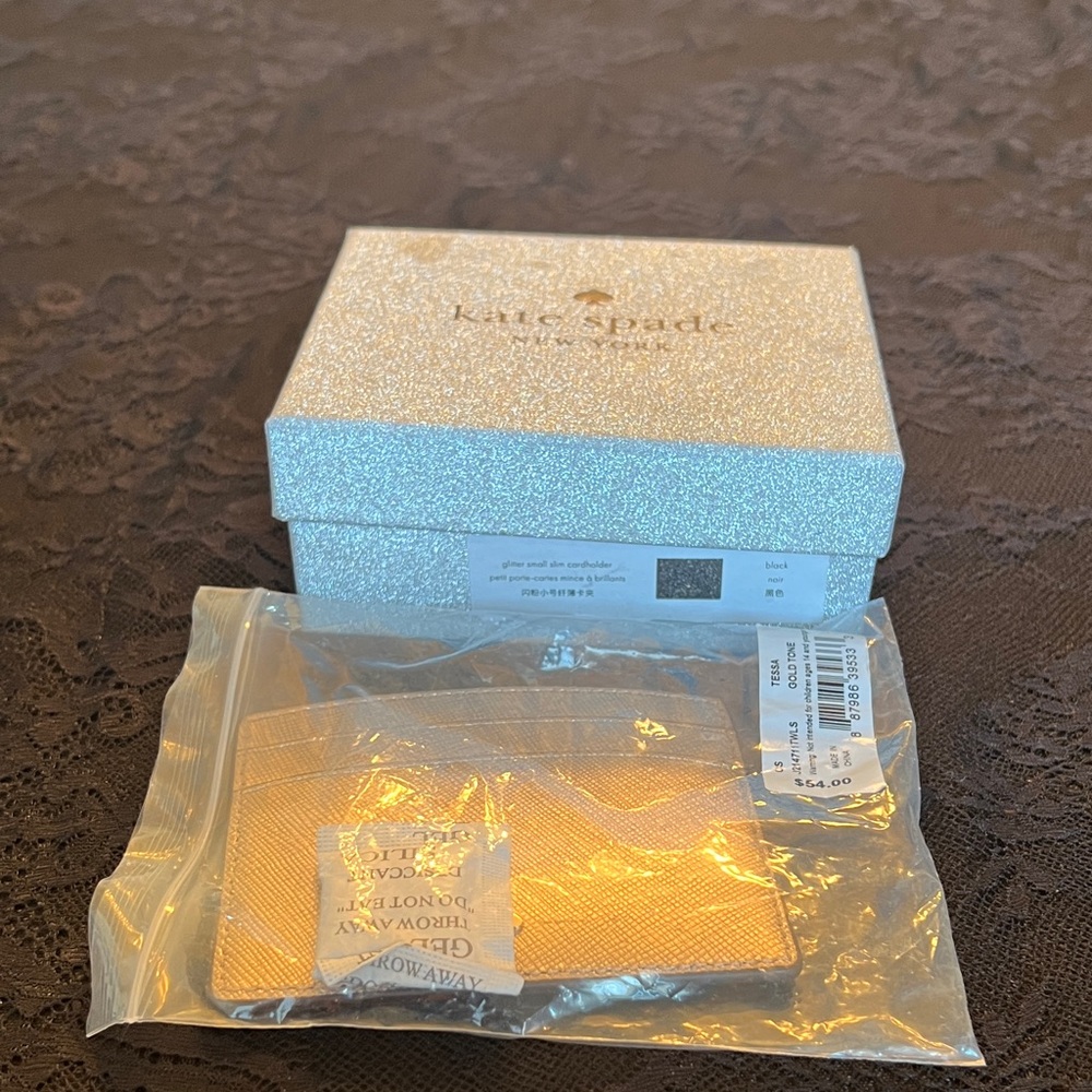 Kate Spade Glittering Gold Card Case